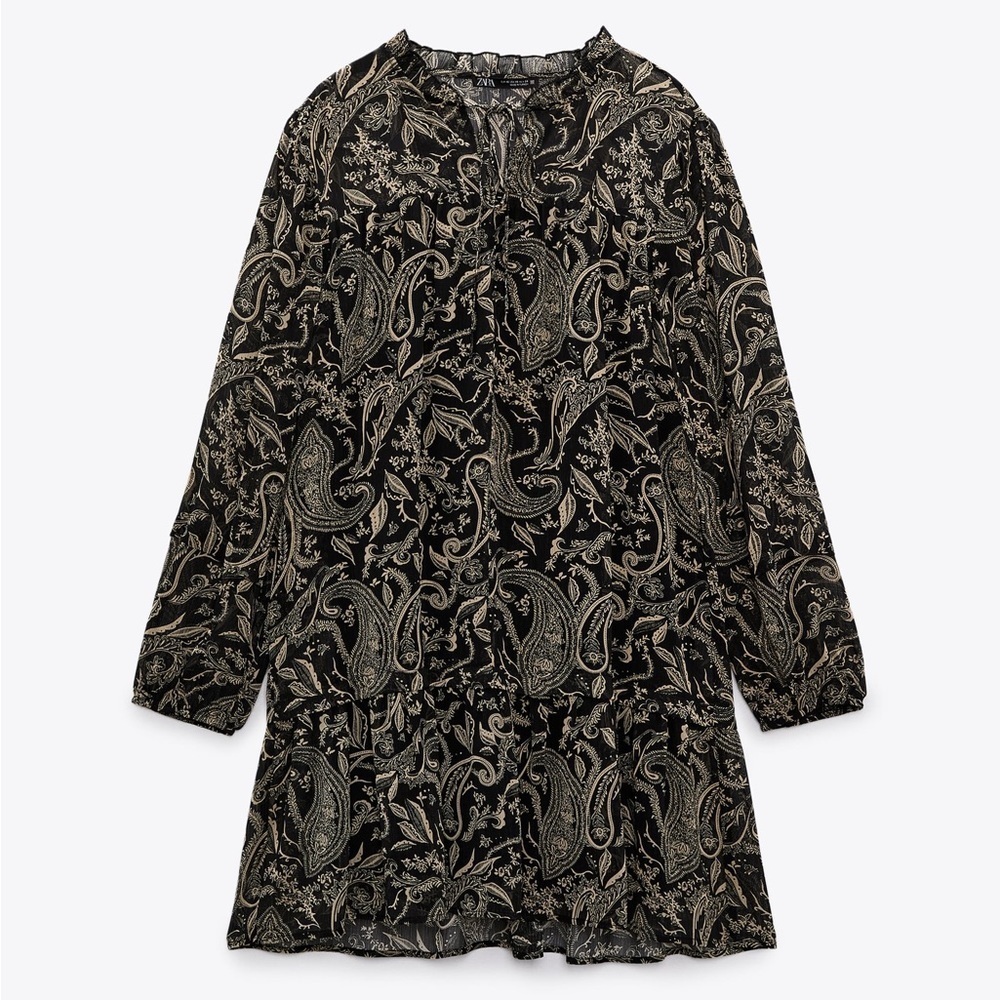Zara PRINTED SHORT DRESS - Picture 2 of 6